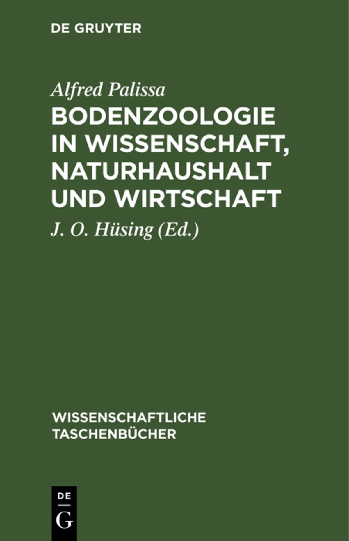 Cover image for Bodenzoologie in Wissenschaft, Naturhaushalt und Wirtschaft ISBN 9783112643952