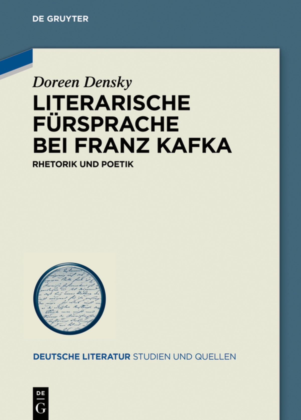 Cover image for Literarische Fürsprache bei Franz Kafka ISBN 9783110656343