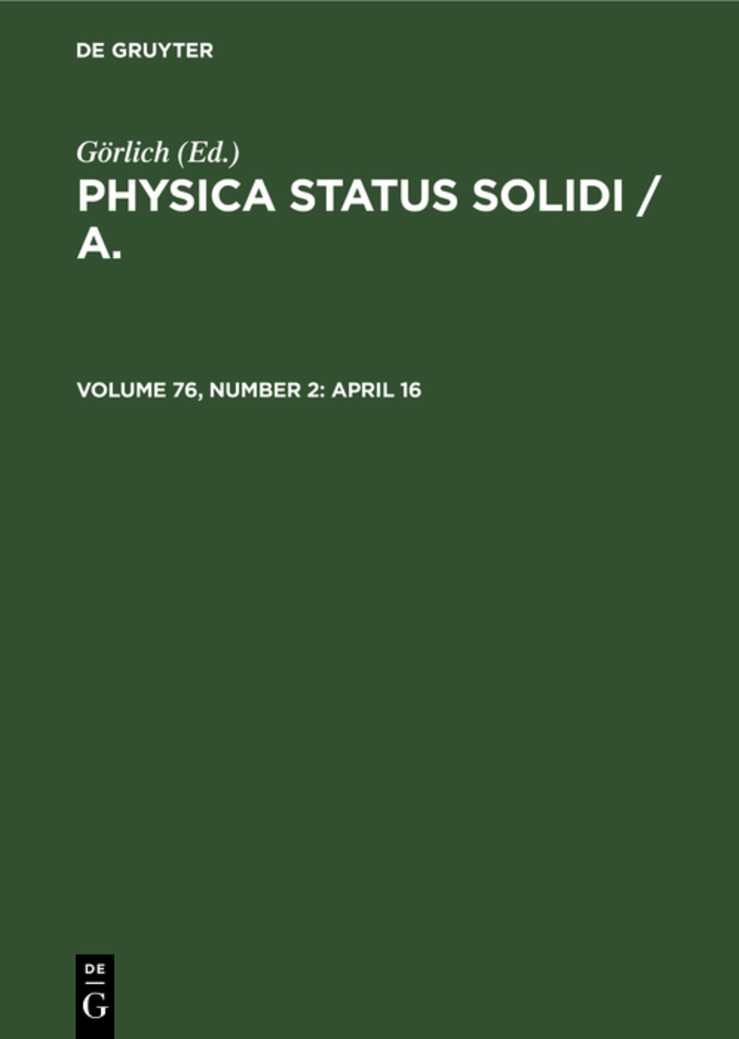 April 16