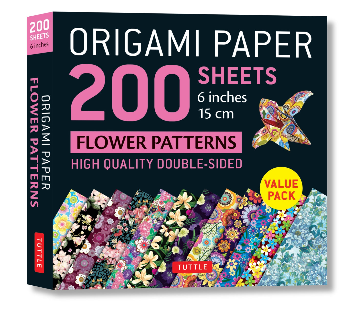 Origami Paper 200 sheets Flower Patterns 6" (15 cm)