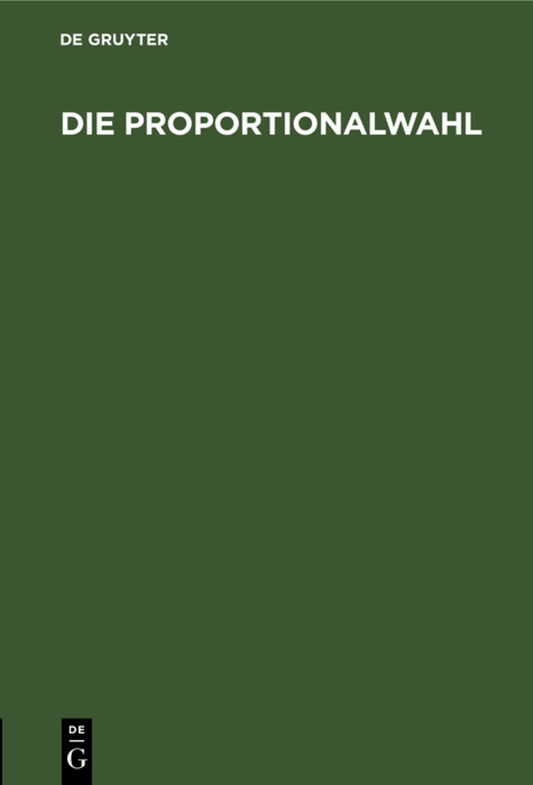 Die Proportionalwahl