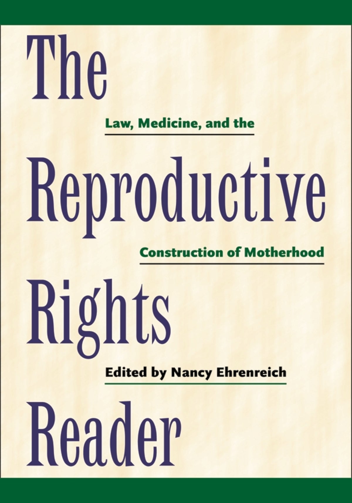 Cover image for The Reproductive Rights Reader ISBN 9780814722305
