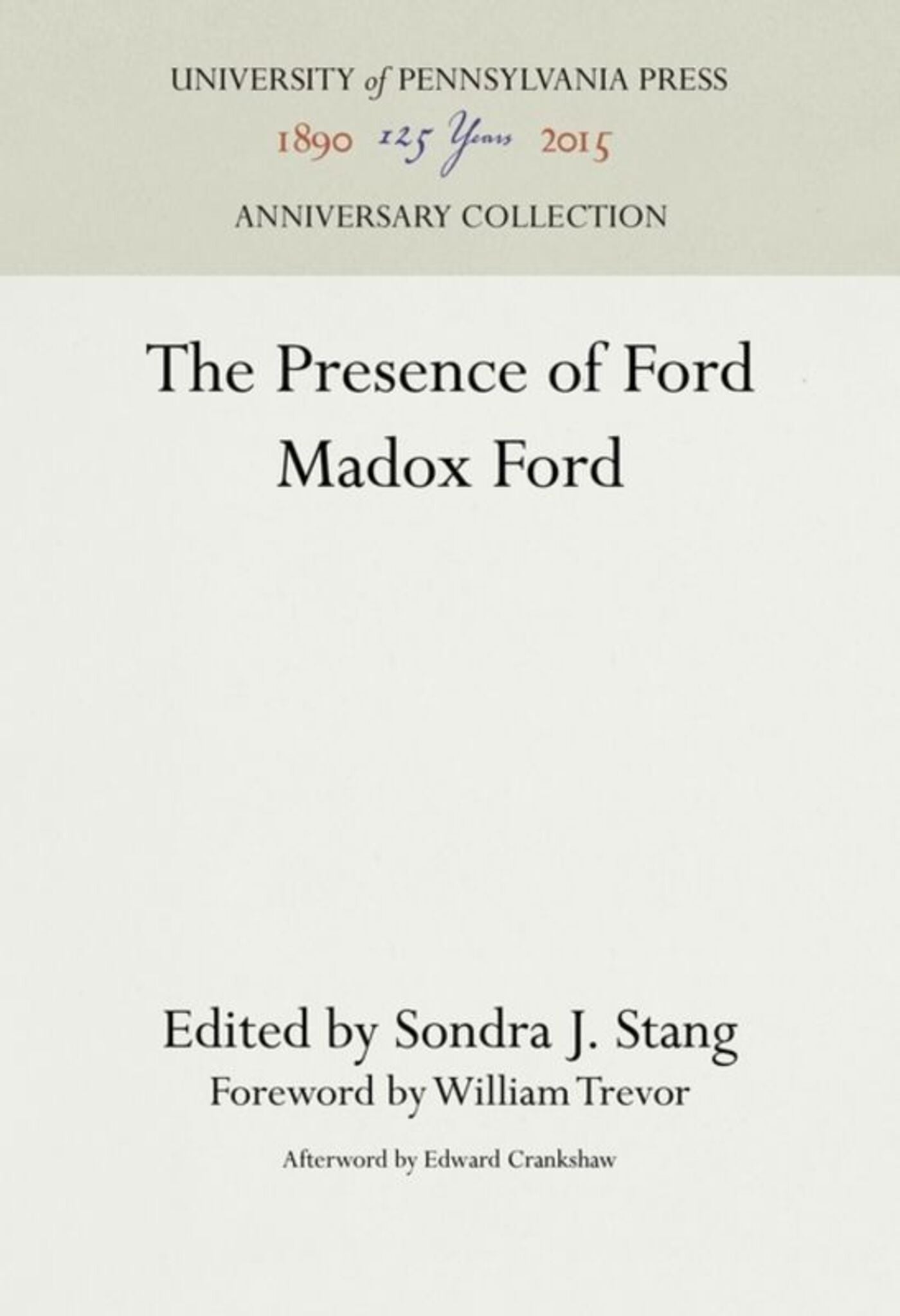 Cover image for The Presence of Ford Madox Ford ISBN 9781512818840