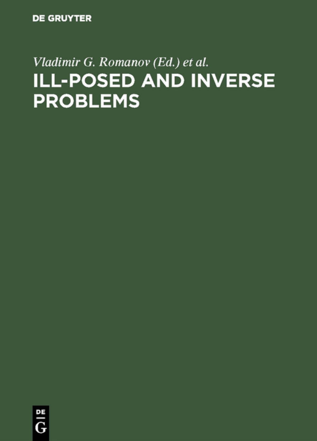 Cover image for Ill-Posed and Inverse Problems ISBN 9783110460254