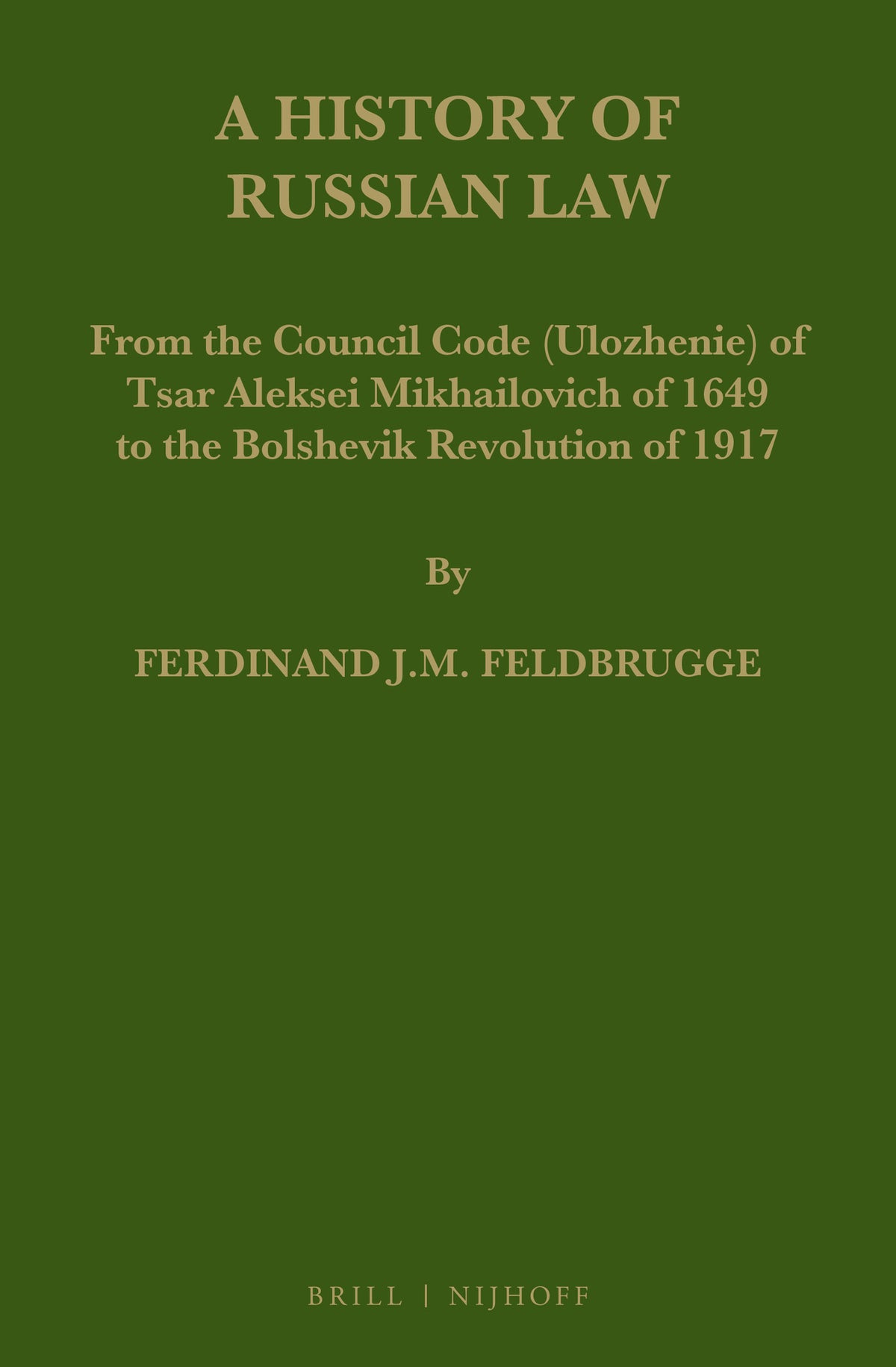 A History of Russian Law