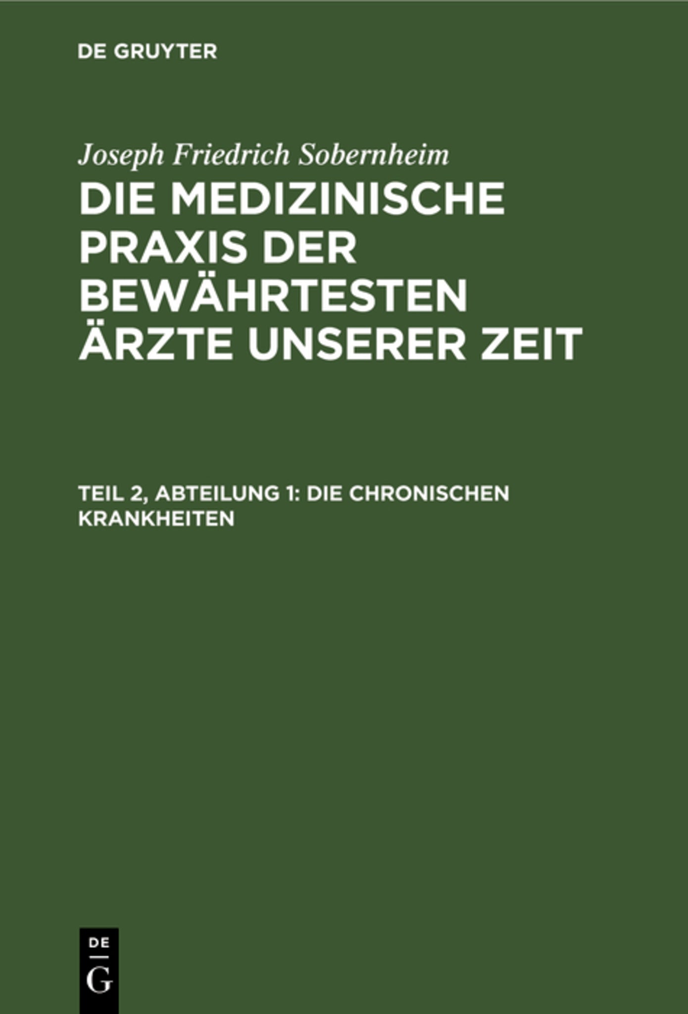 Die chronischen Krankheiten