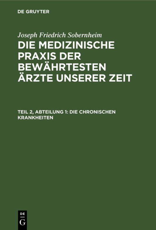 Die chronischen Krankheiten