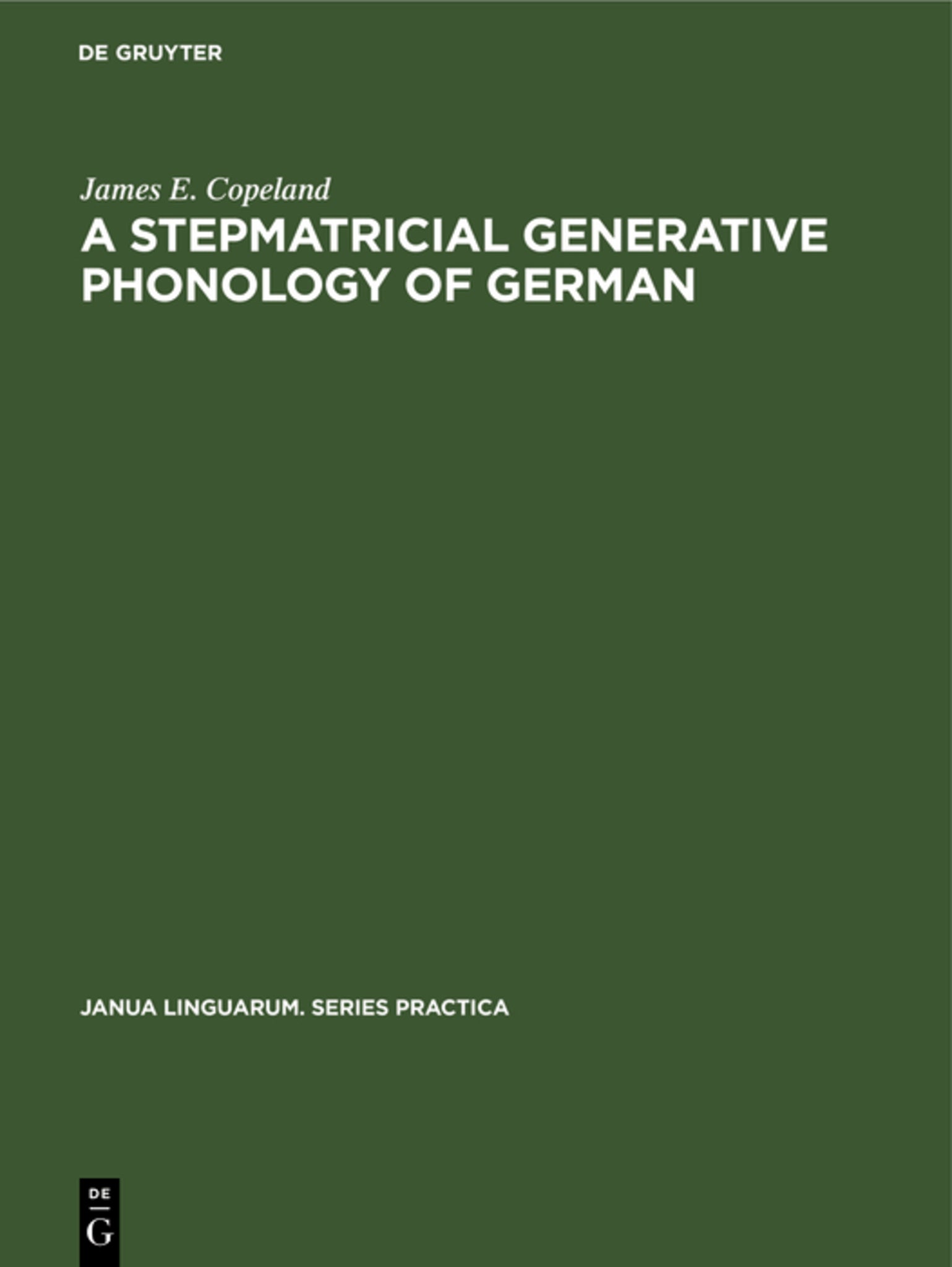 A Stepmatricial Generative Phonology of German