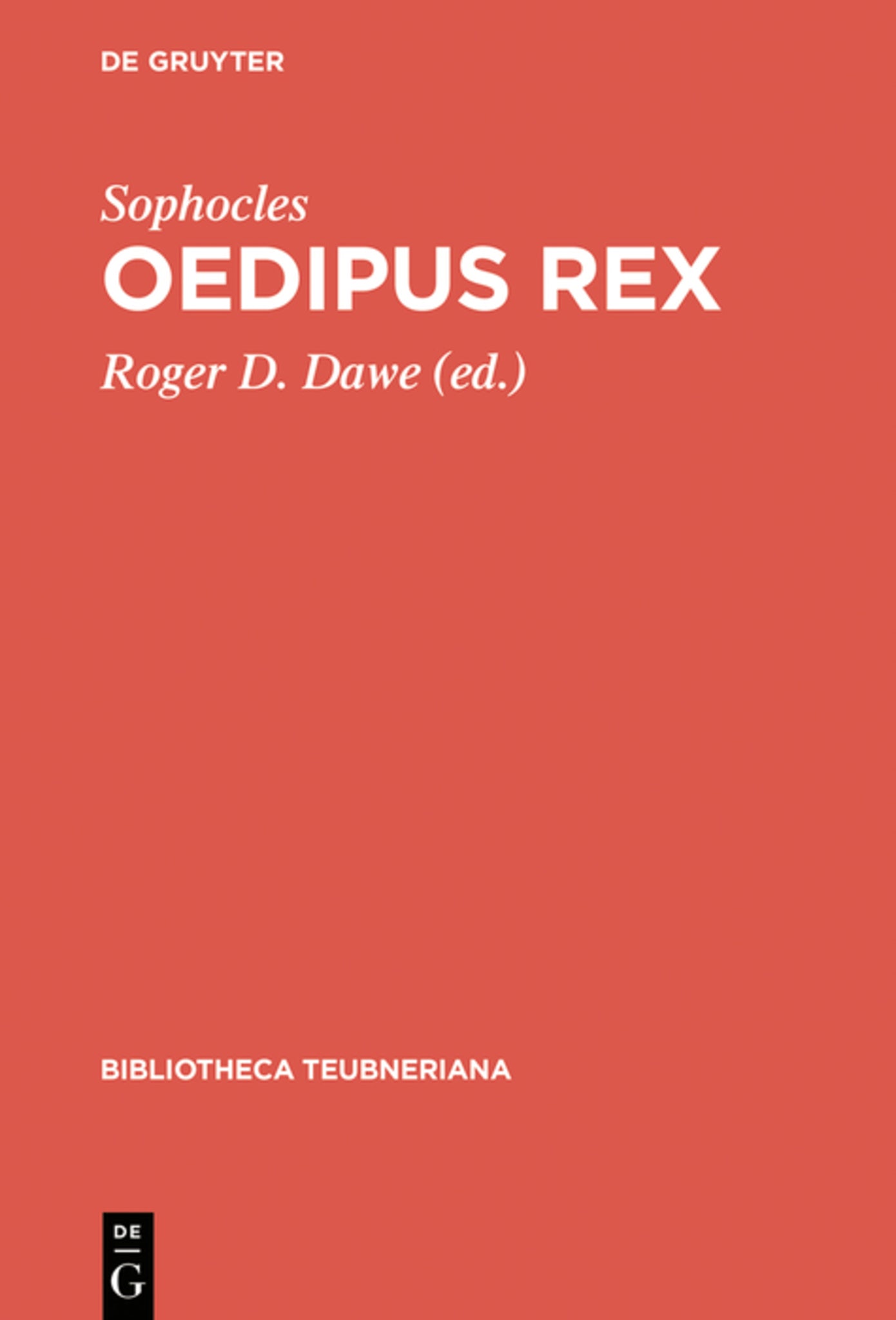 Cover image for Oedipus rex ISBN 9783598718137