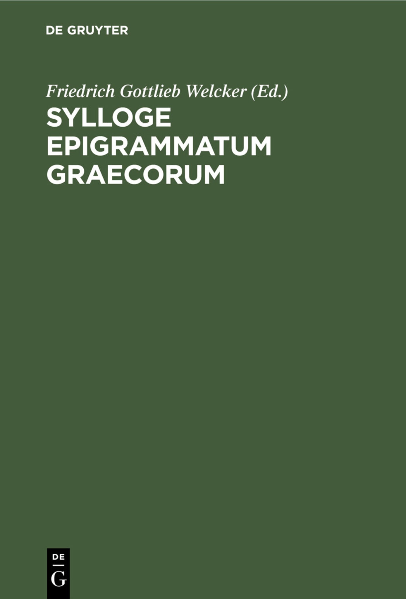 Sylloge Epigrammatum Graecorum