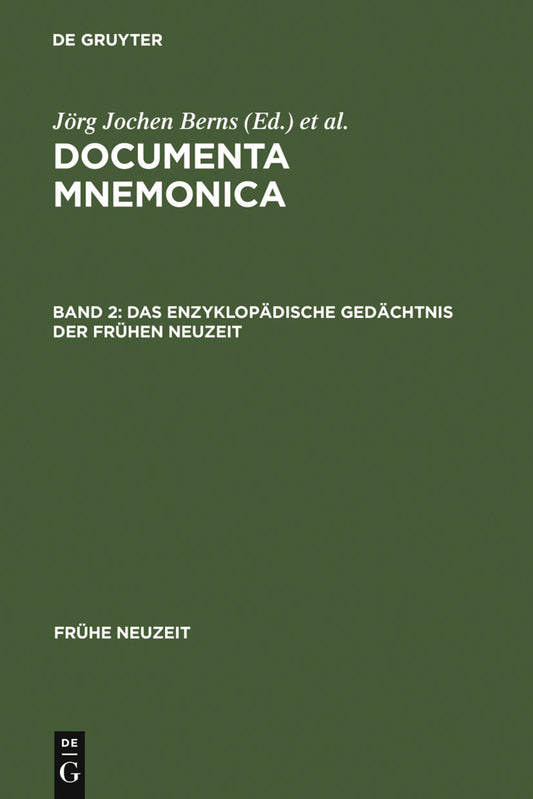Das enzyklopädische Gedächtnis der Frühen Neuzeit