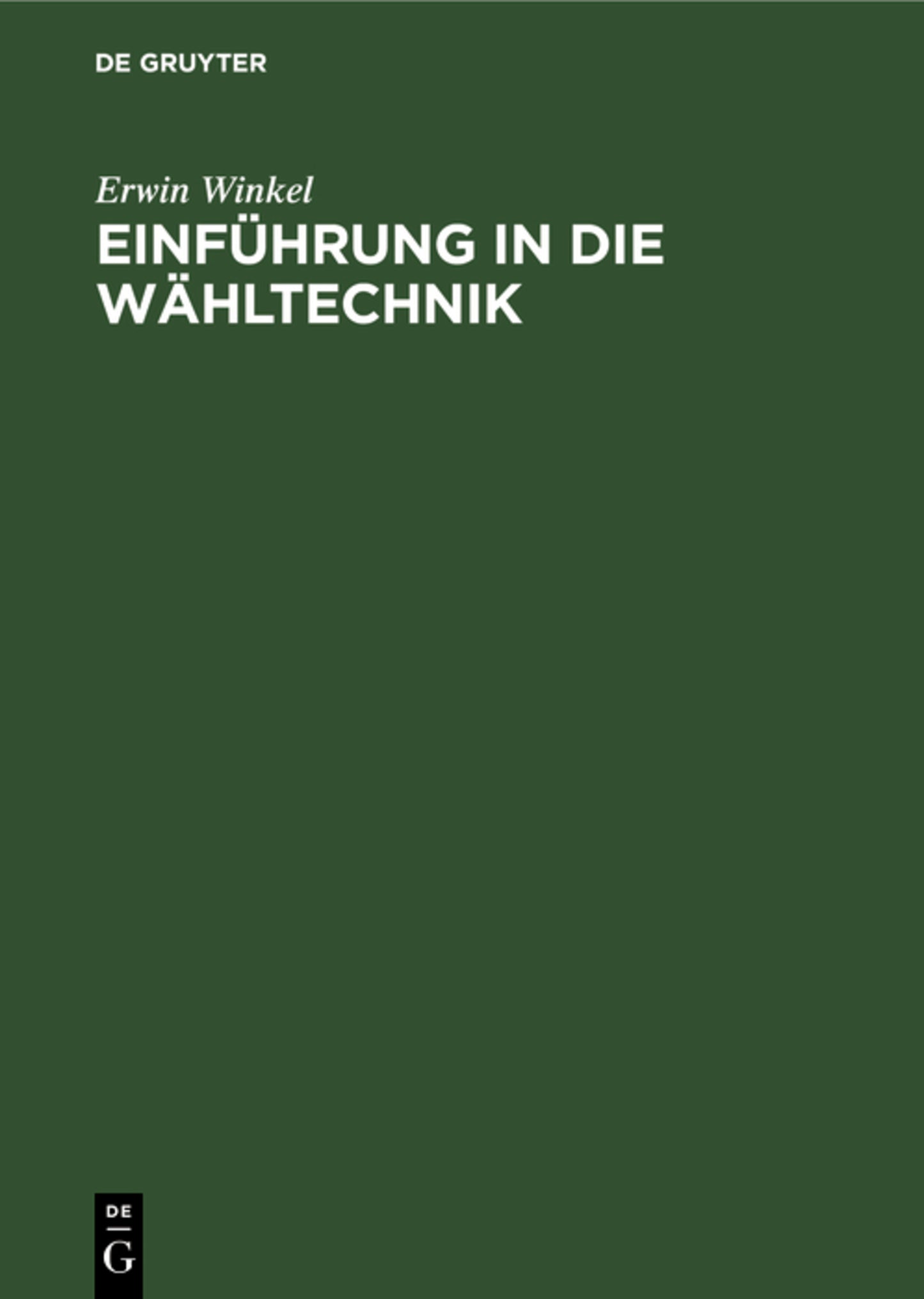 Einführung in die Wähltechnik