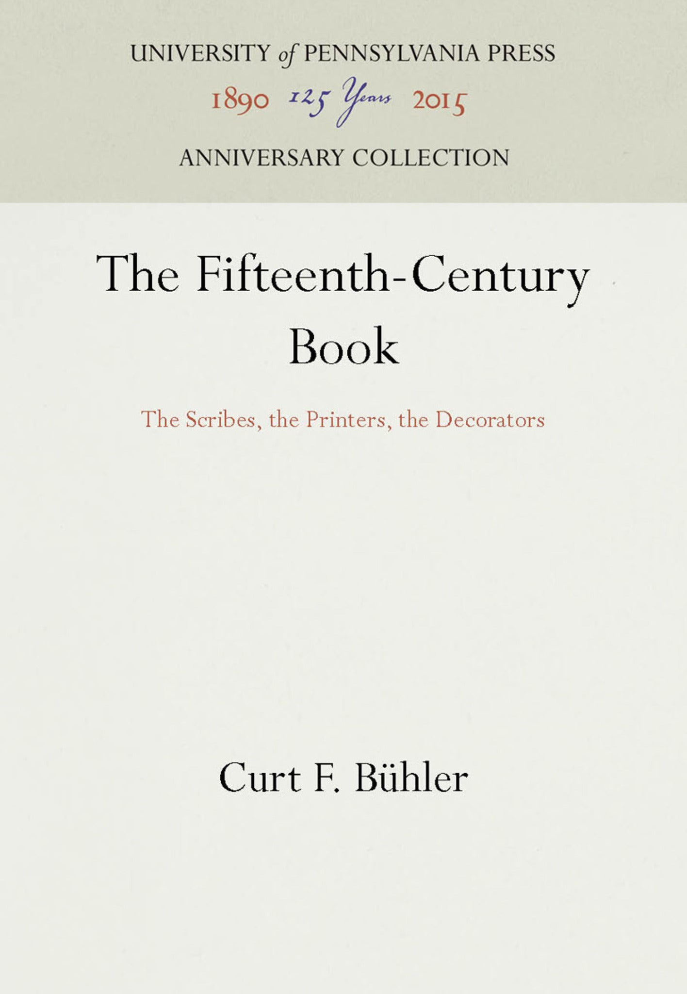 The Fifteenth-Century Book
