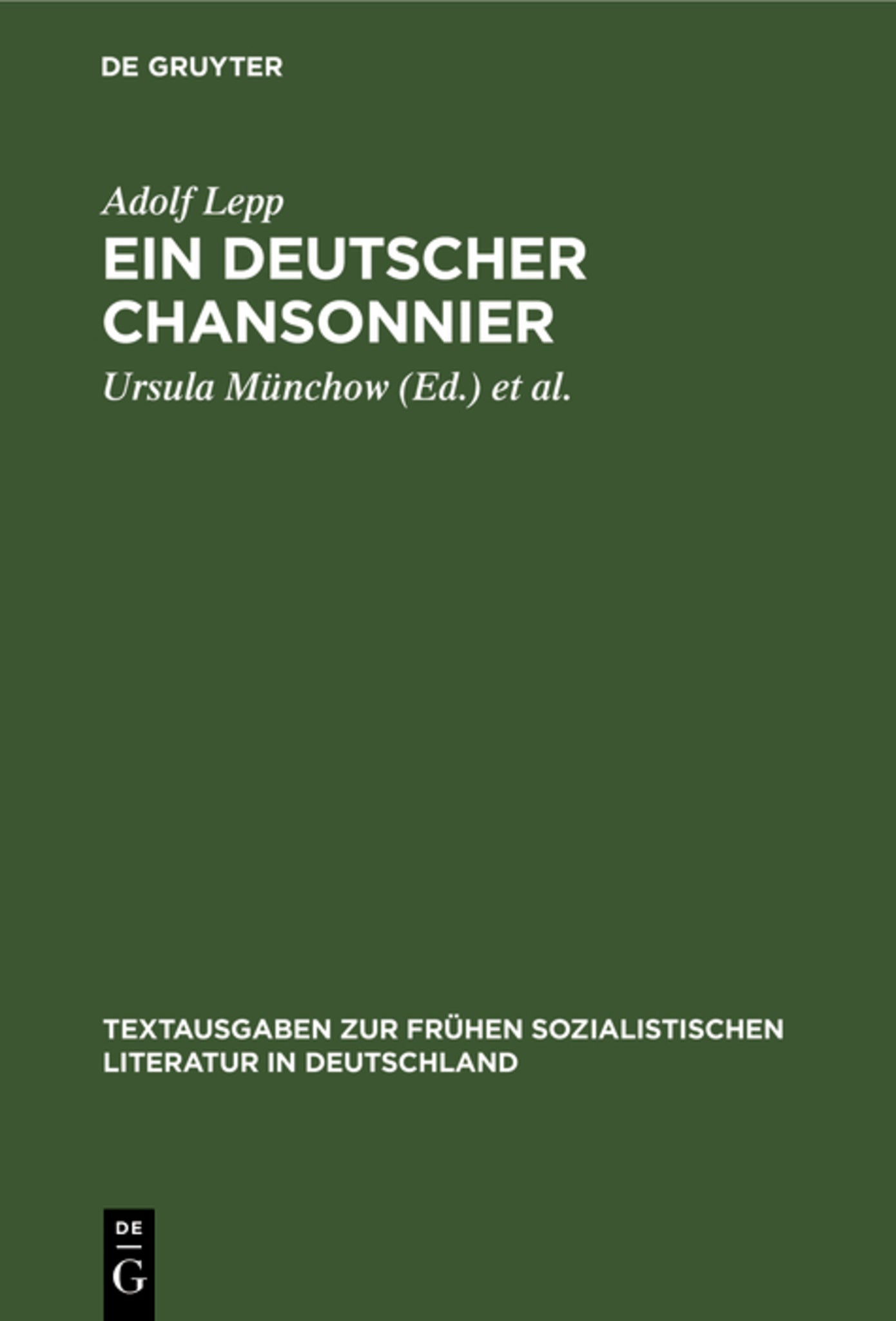 Ein deutscher Chansonnier