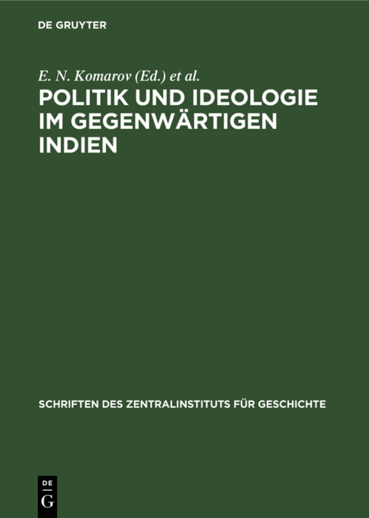 Politik und Ideologie im gegenwärtigen Indien