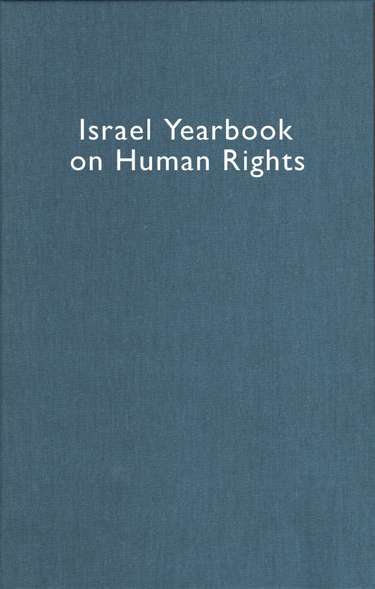 Israel Yearbook on Human Rights, Volume 33 (2003)