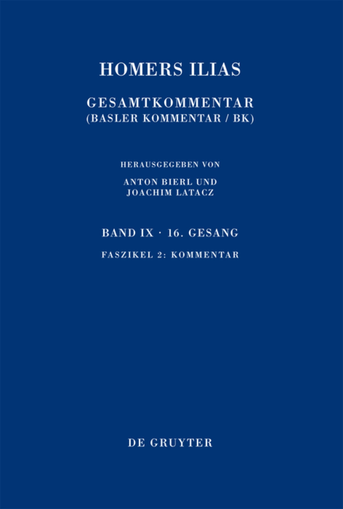 Cover image for Kommentar ISBN 9783110206531