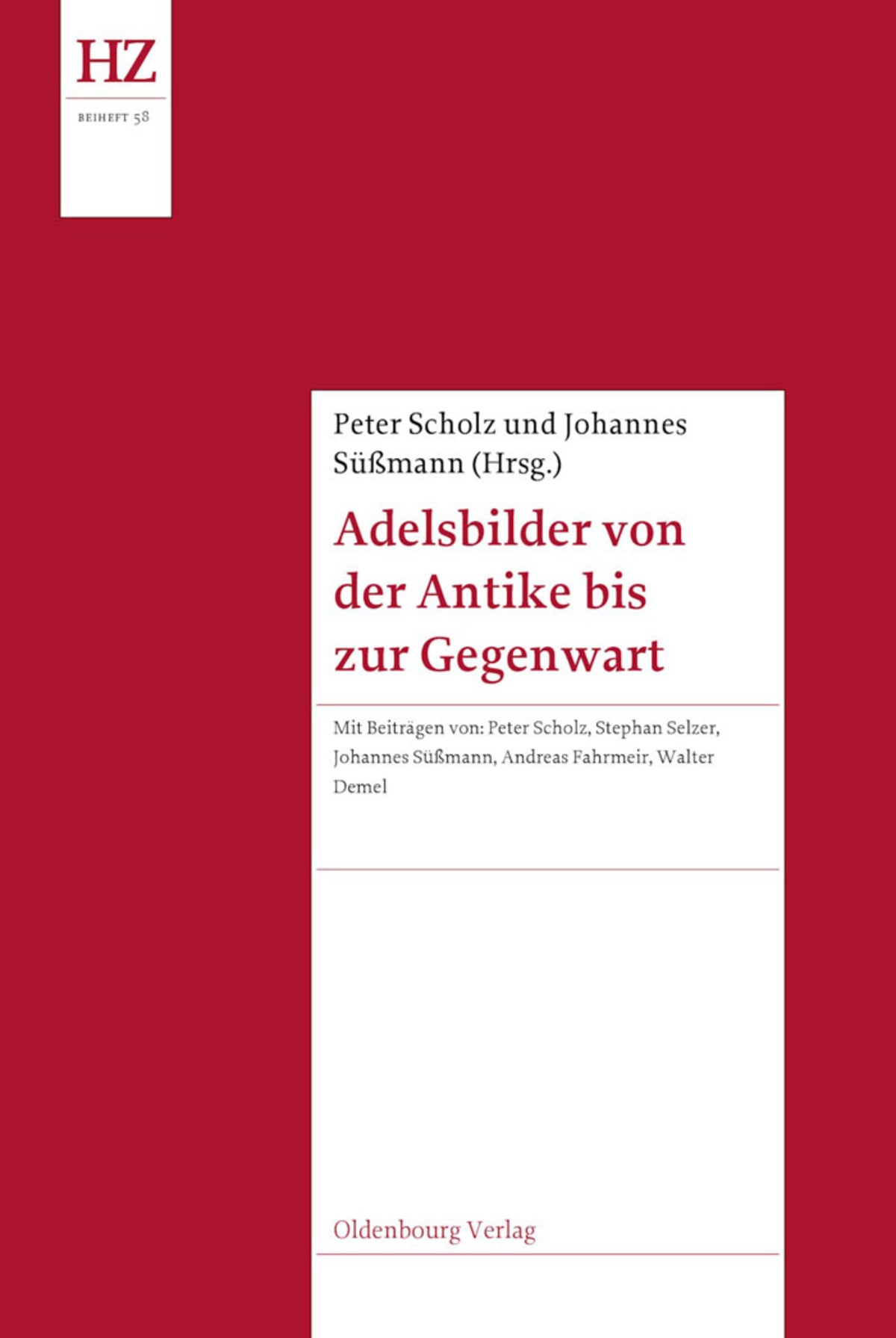 Cover image for Adelsbilder von der Antike bis zur Gegenwart ISBN 9783486716320