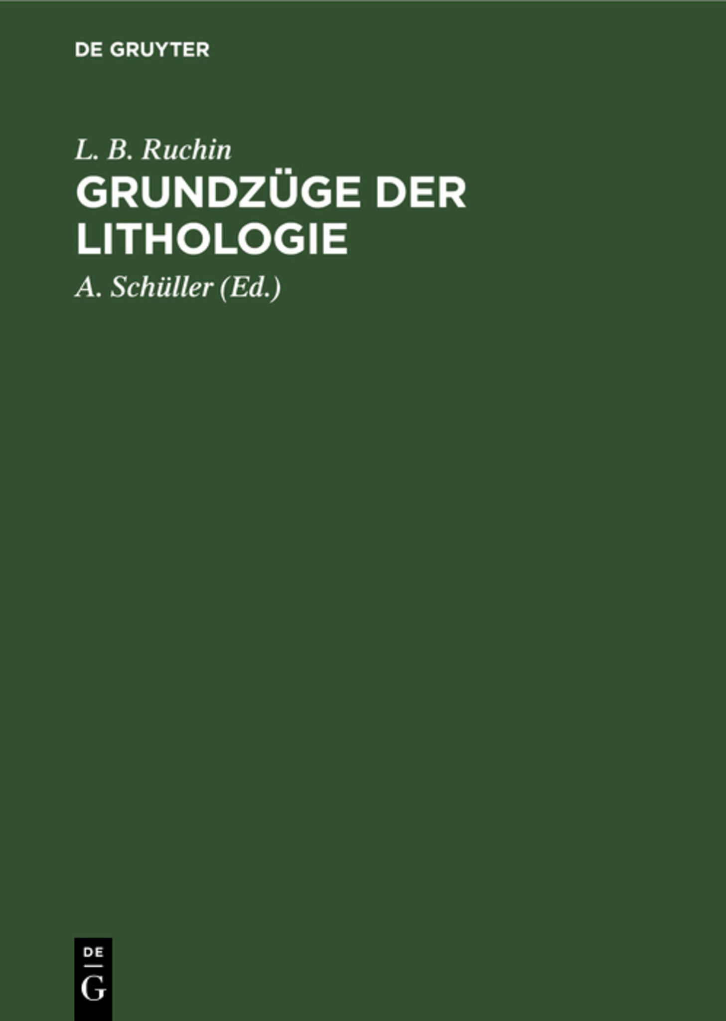 Grundzüge der Lithologie
