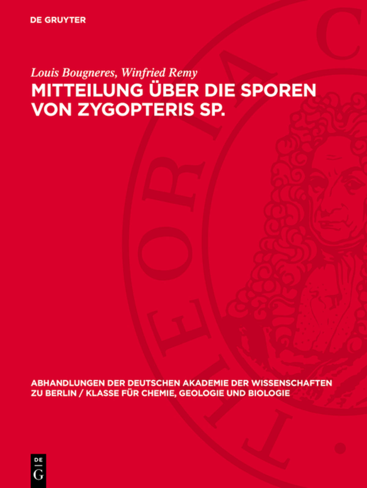 Mitteilung über die Sporen von Zygopteris Sp.