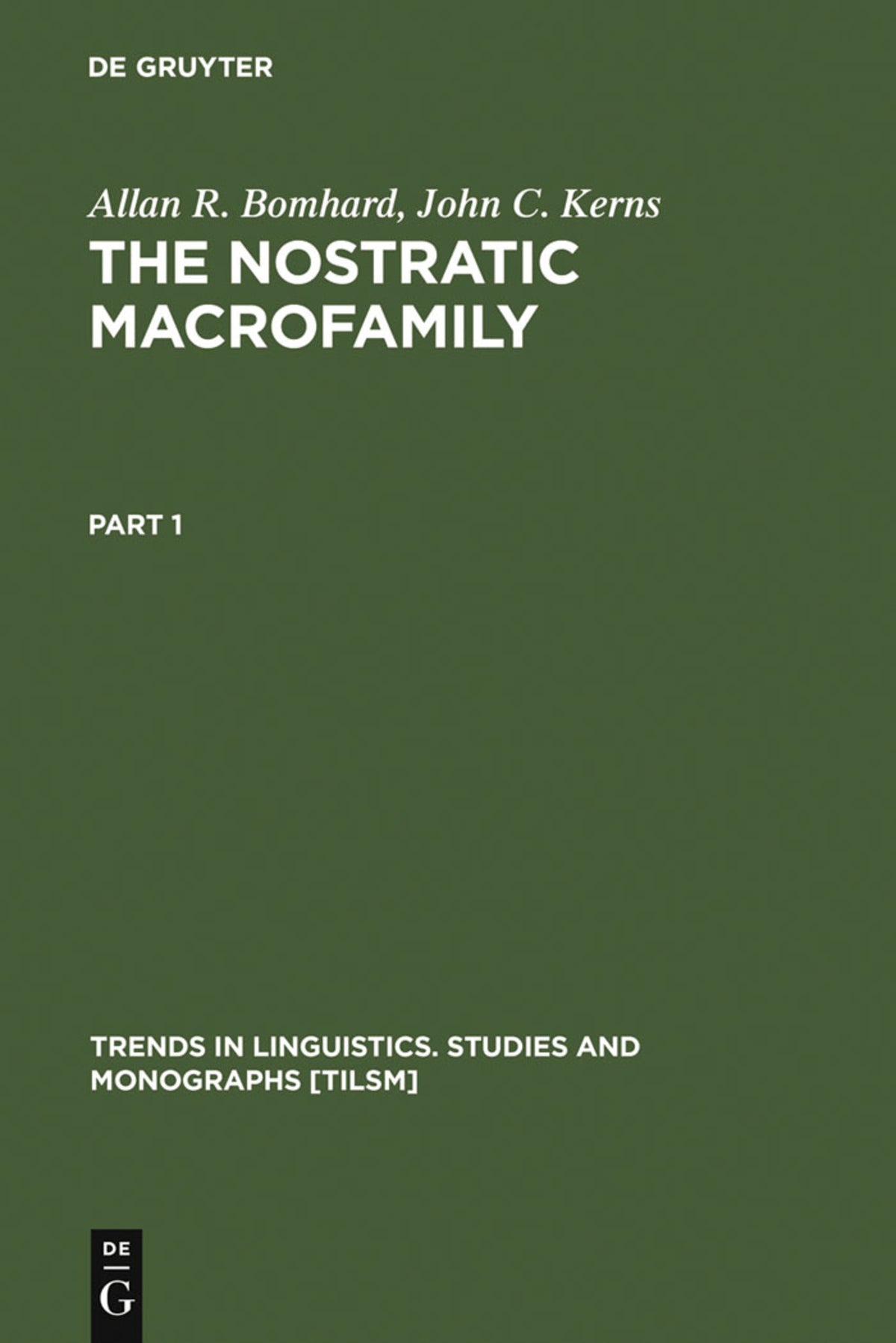 Cover image for The Nostratic Macrofamily ISBN 9783110139006