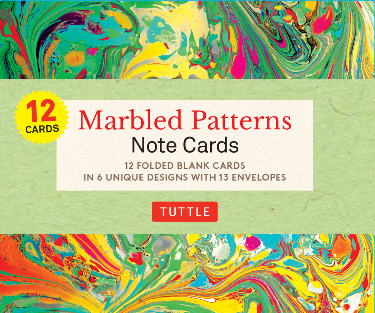 Cover image for Marbled Patterns Note Cards - 12 Cards ISBN 9780804853521