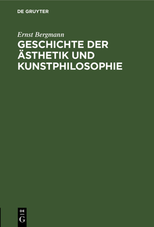 Geschichte der Ästhetik und Kunstphilosophie