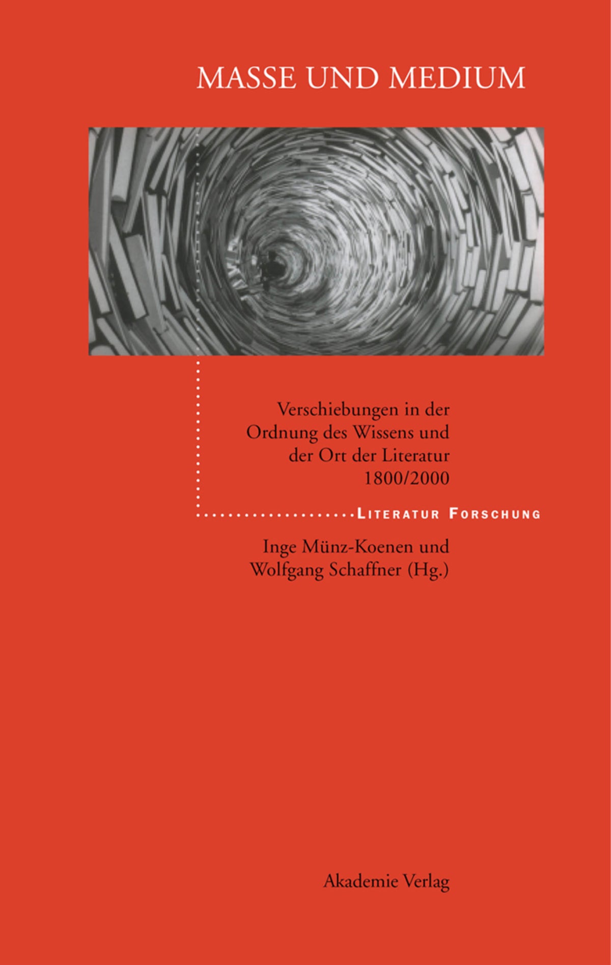 Cover image for Masse und Medium ISBN 9783050035314