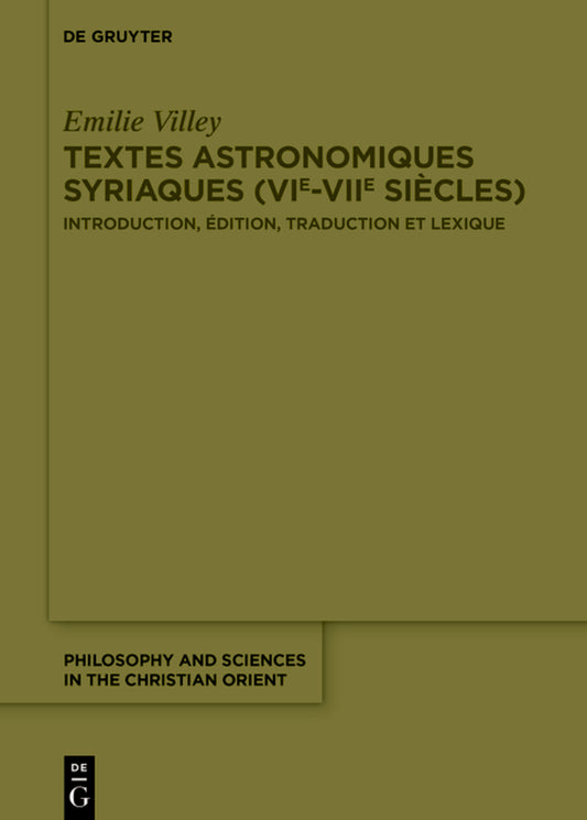 Textes astronomiques syriaques (VIe–VIIe siècles)