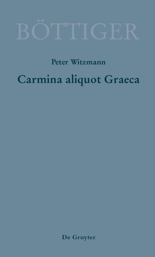 Carmina aliquot Graeca