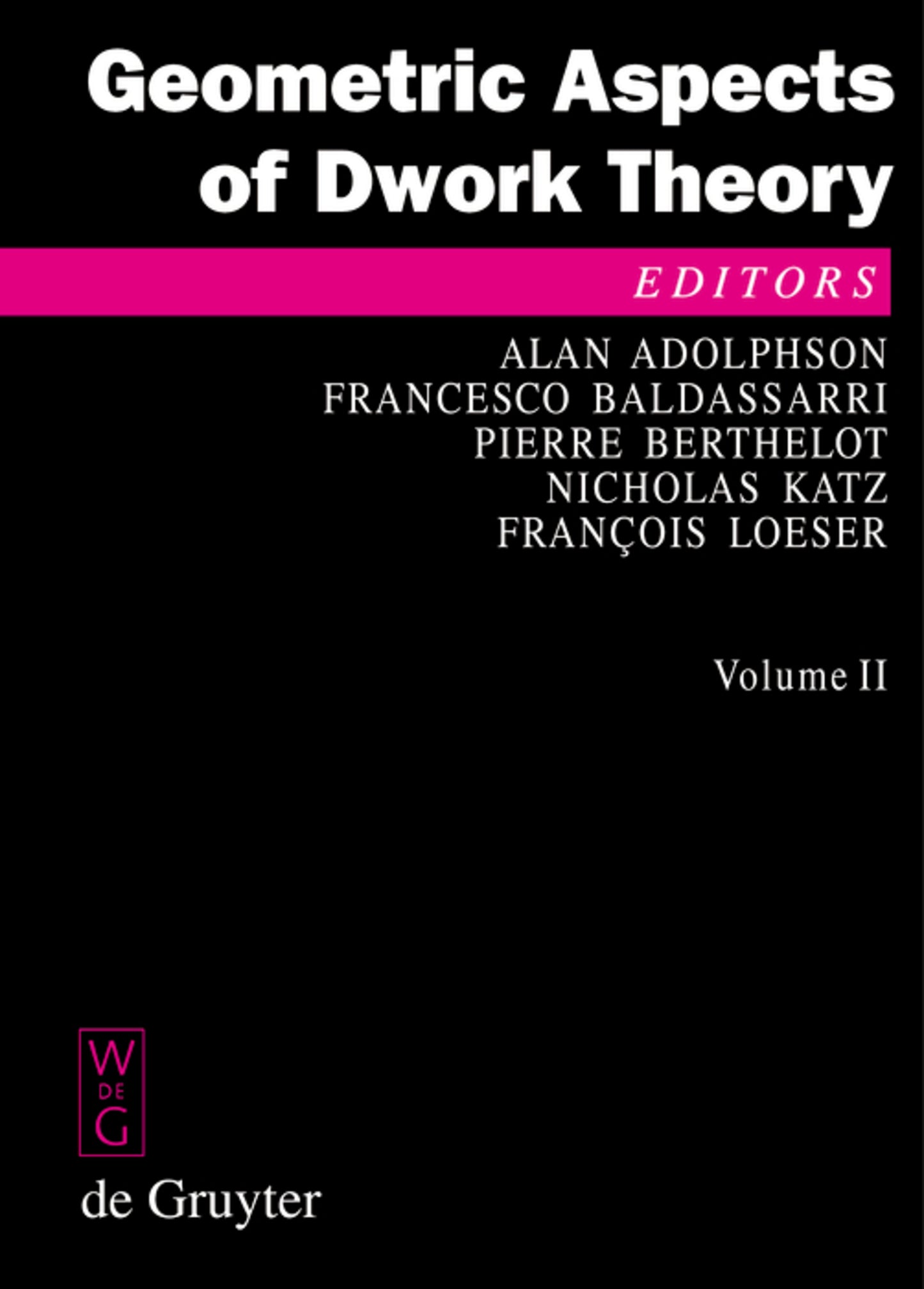 Geometric Aspects of Dwork Theory