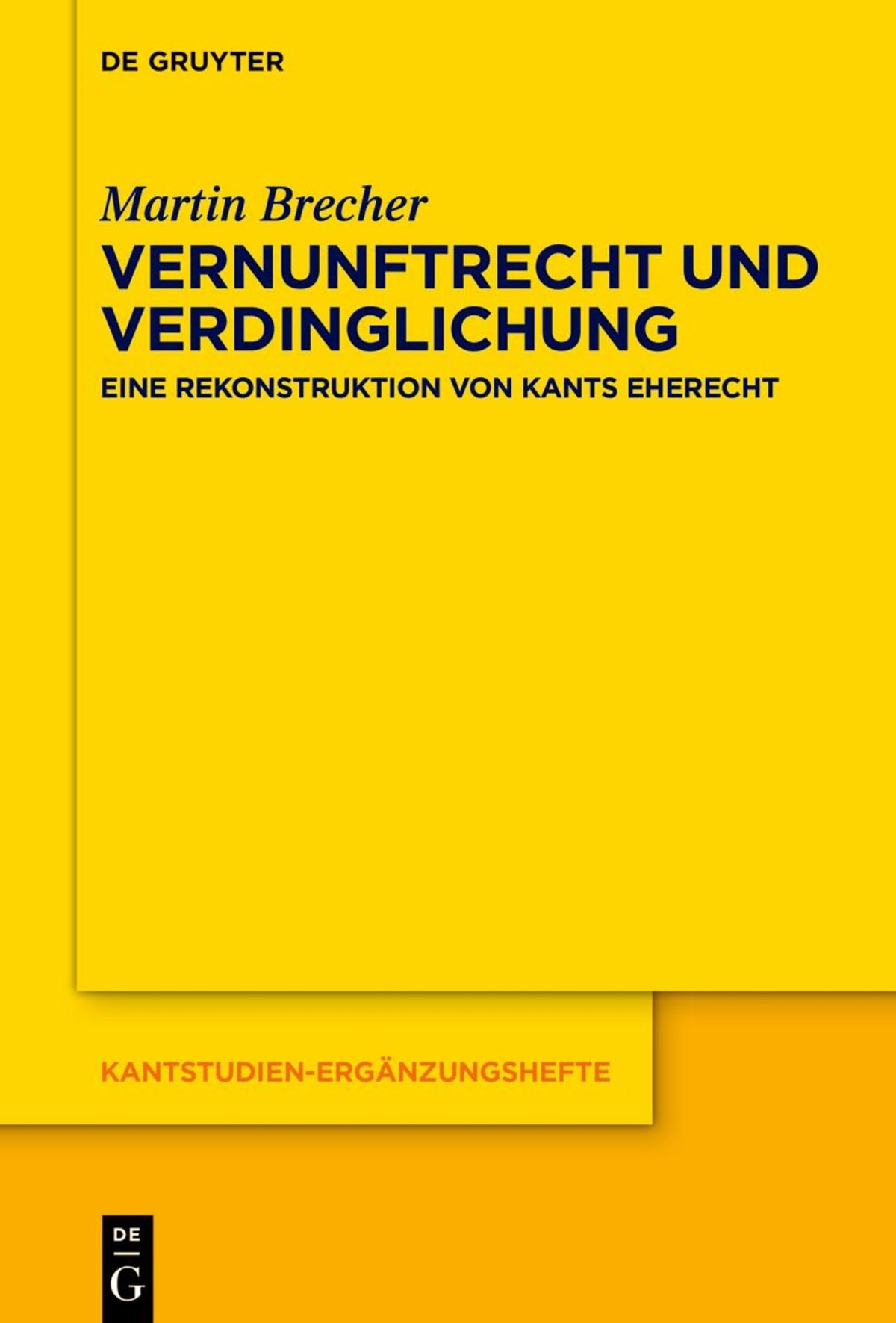 Cover image for Vernunftrecht und Verdinglichung ISBN 9783110767544
