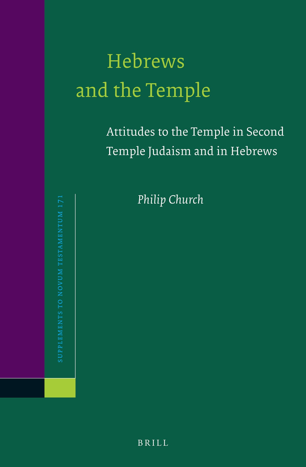 Cover image for Hebrews and the Temple ISBN 9789004339507