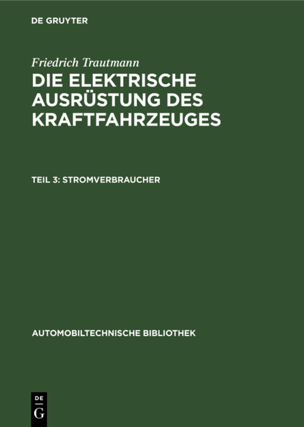Cover image for Stromverbraucher ISBN 9783111209852