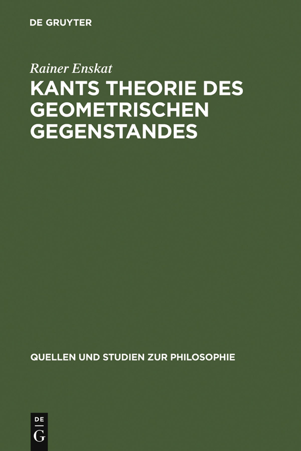 Cover image for Kants Theorie des geometrischen Gegenstandes ISBN 9783110076448