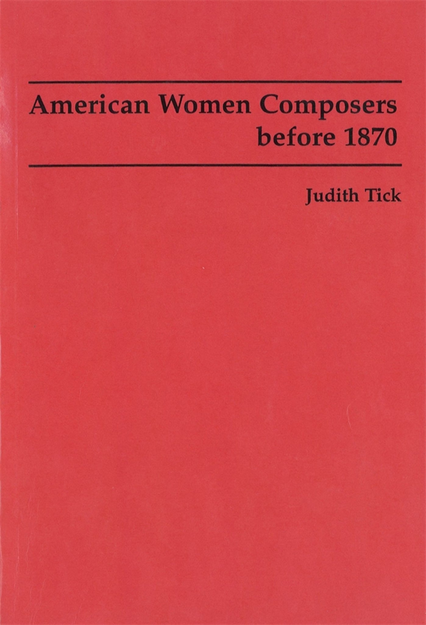 American Women Composers before 1870