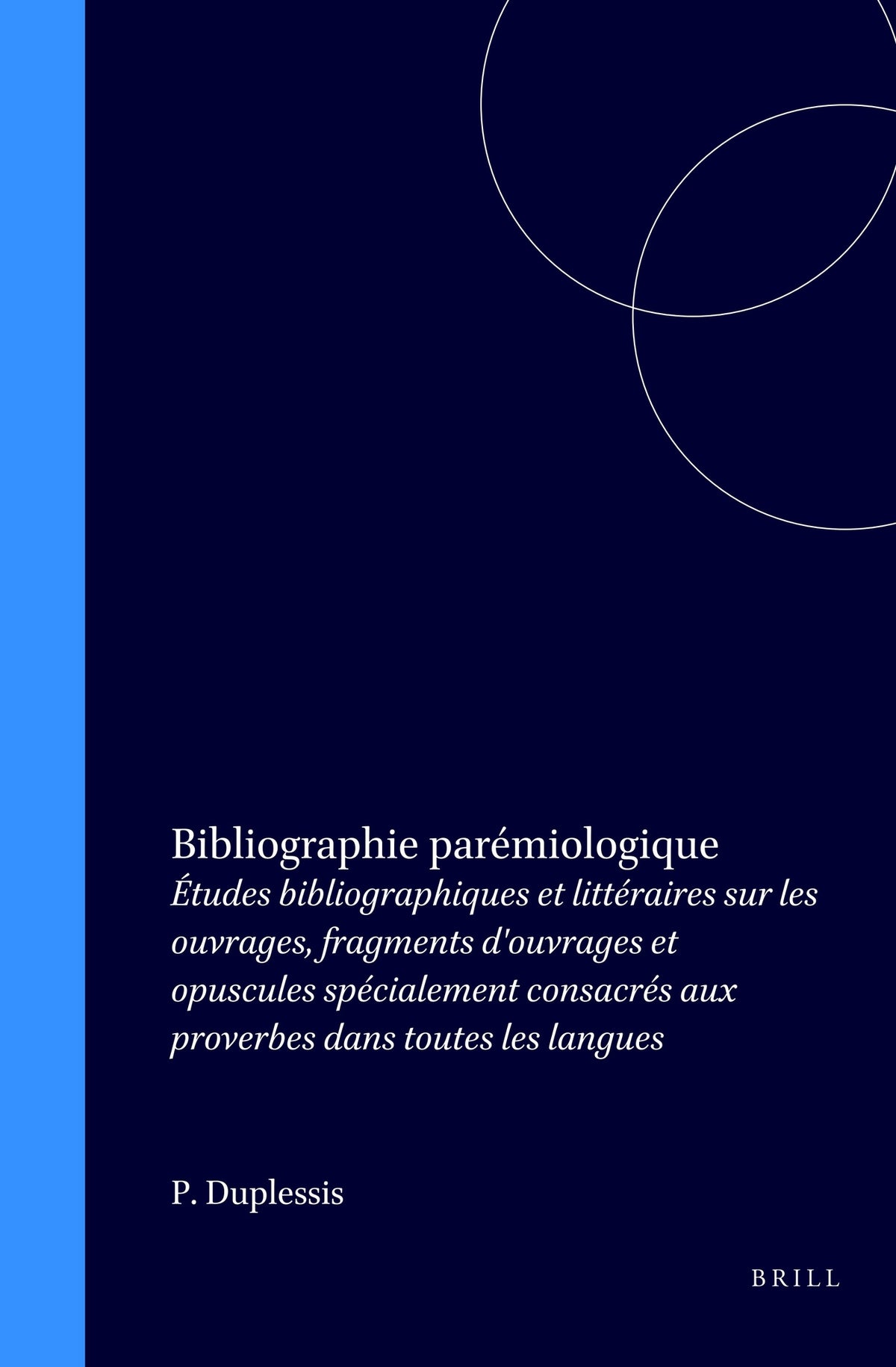 Cover image for Bibliographie parémiologique ISBN 9789060040485