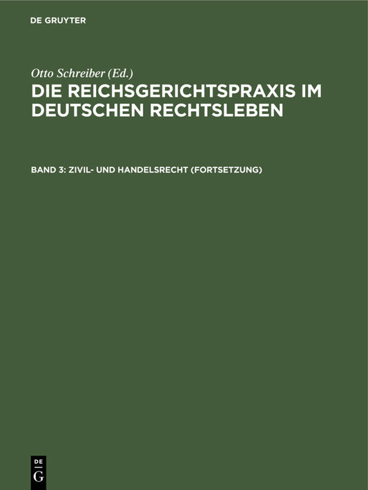 Zivil- und Handelsrecht (Fortsetzung)