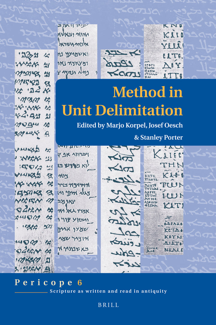 Cover image for Method in Unit Delimitation ISBN 9789004165670