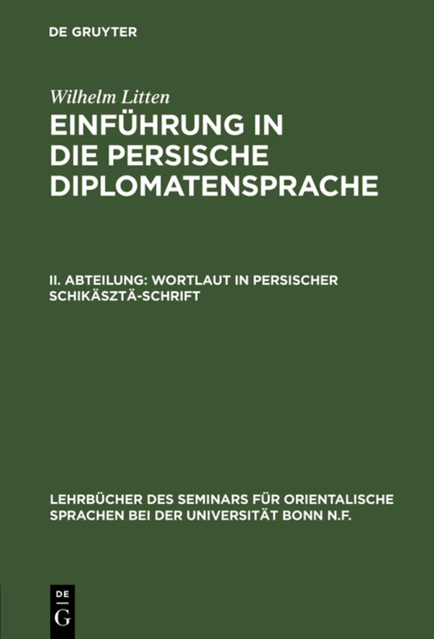 Wortlaut in persischer Schikäsztä-Schrift
