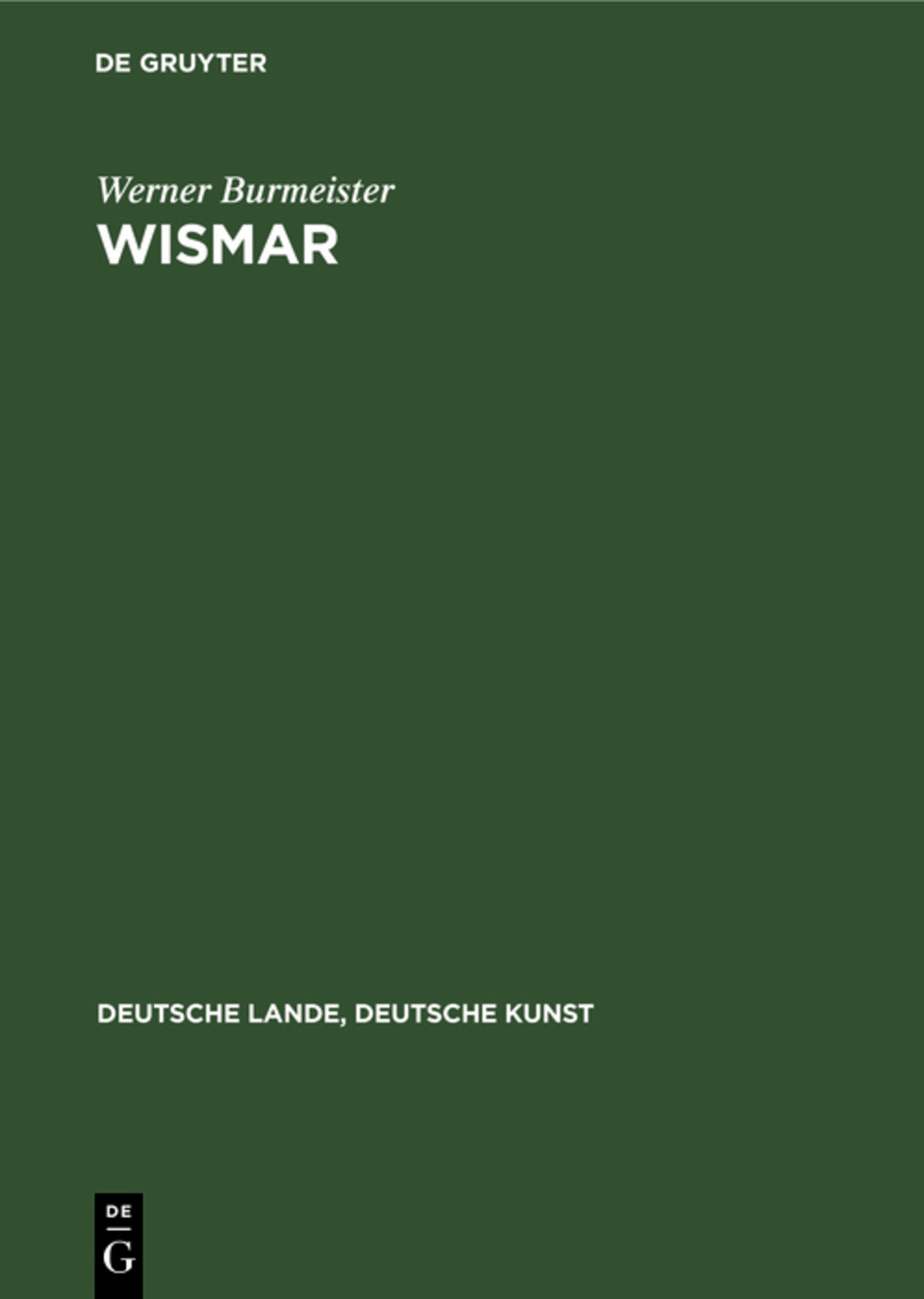 Cover image for Wismar ISBN 9783112350218