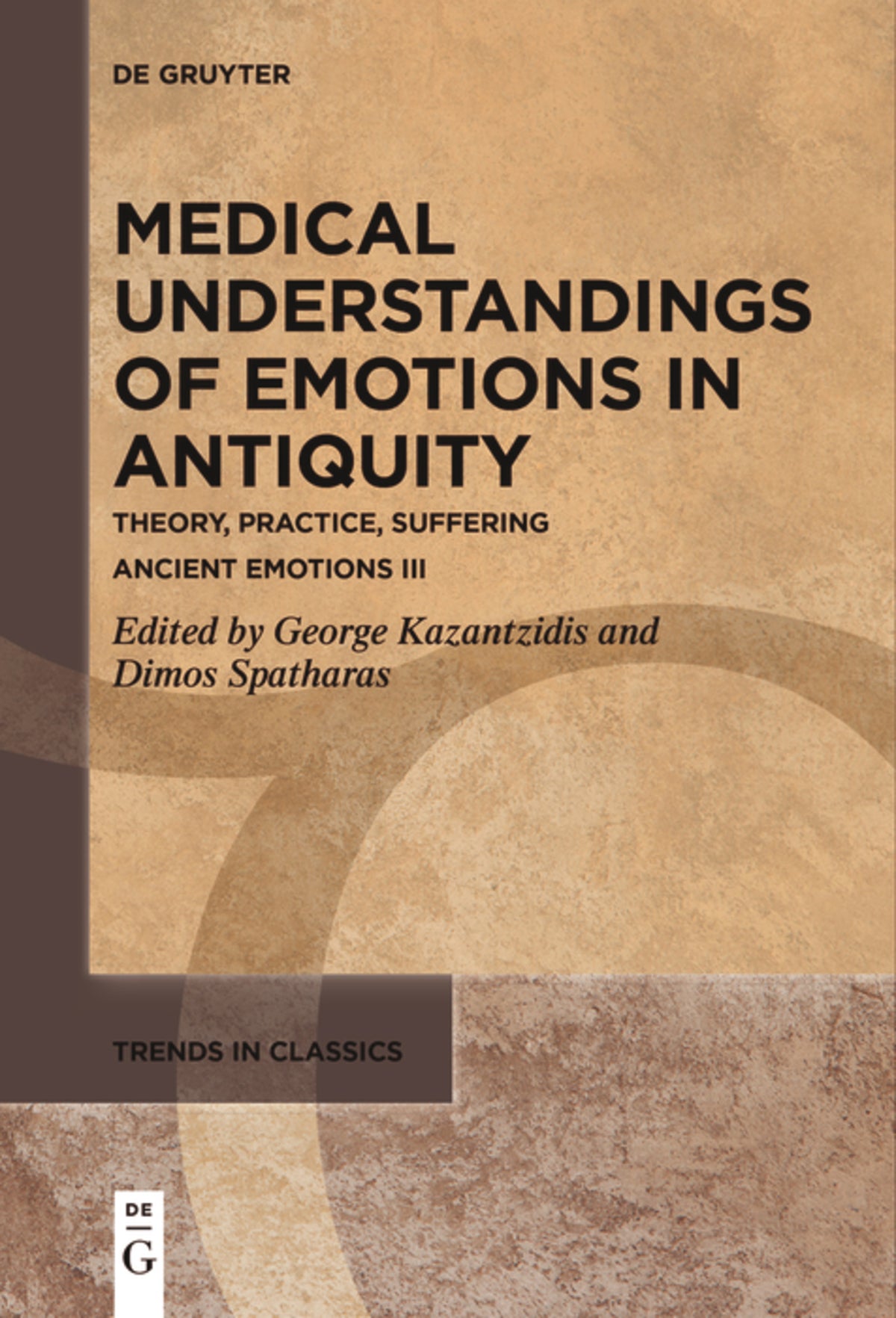 Cover image for Medical Understandings of Emotions in Antiquity ISBN 9783111534336