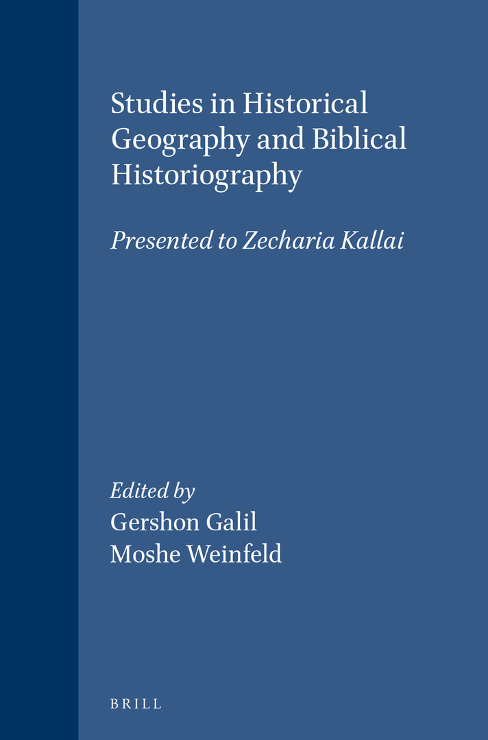 Cover image for Studies in Historical Geography and Biblical Historiography ISBN 9789004116085