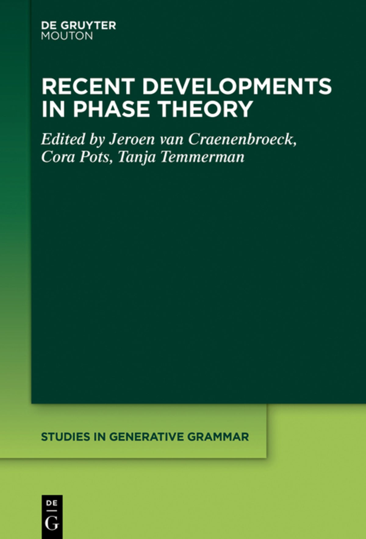 Cover image for Recent Developments in Phase Theory ISBN 9781501517037
