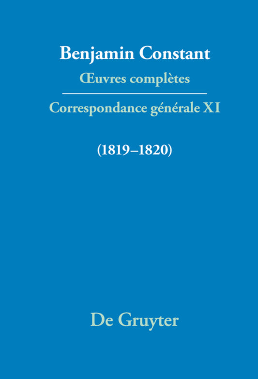 Correspondance générale 1819–1820