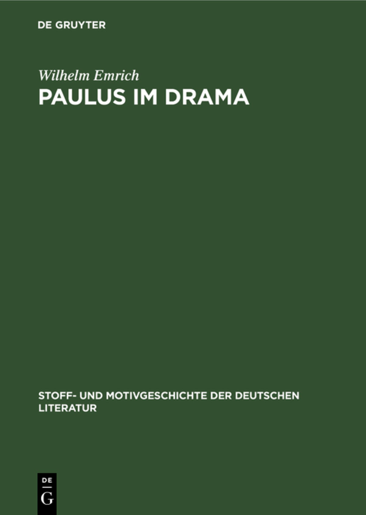 Cover image for Paulus im Drama ISBN 9783111075860