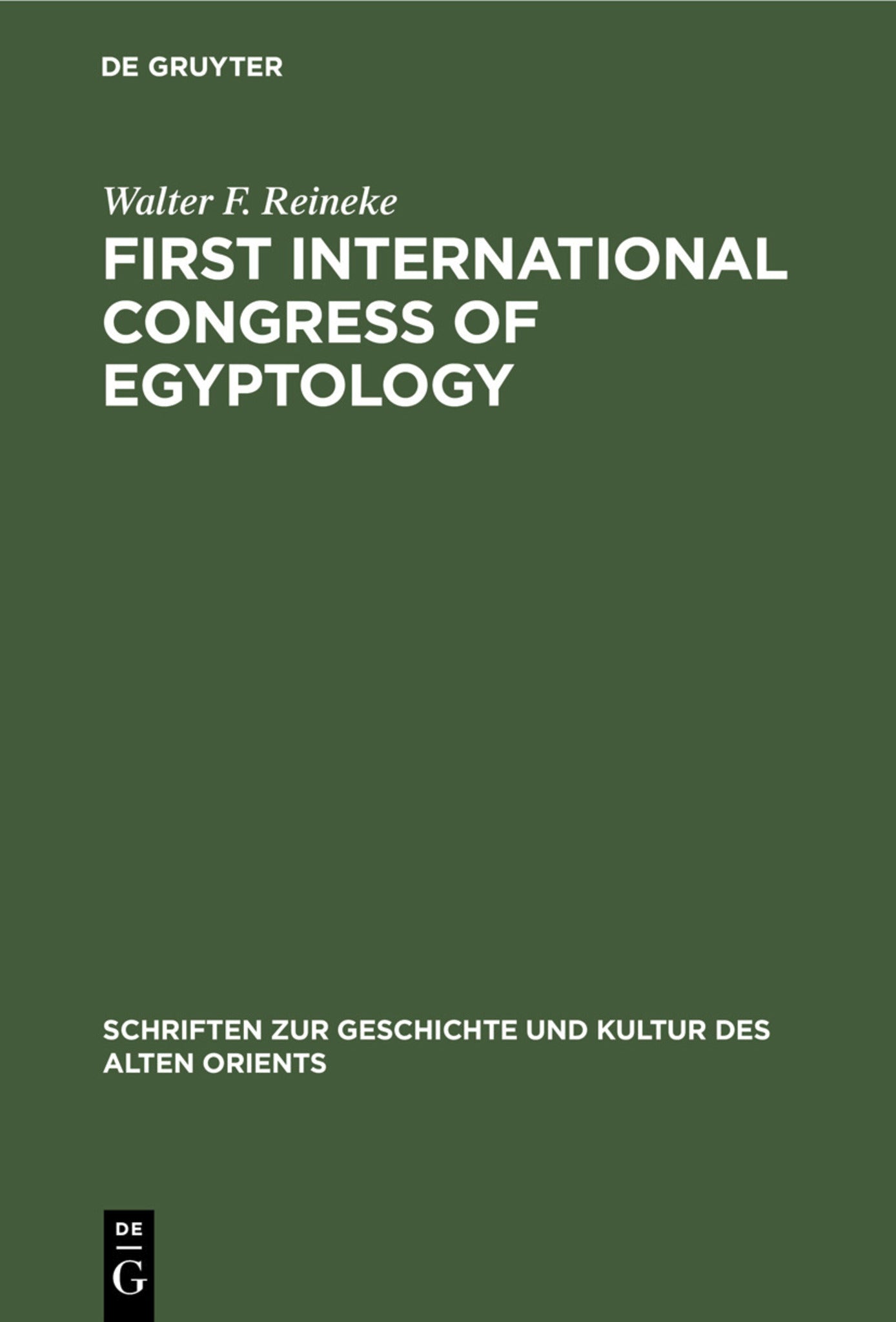 First International Congress of Egyptology