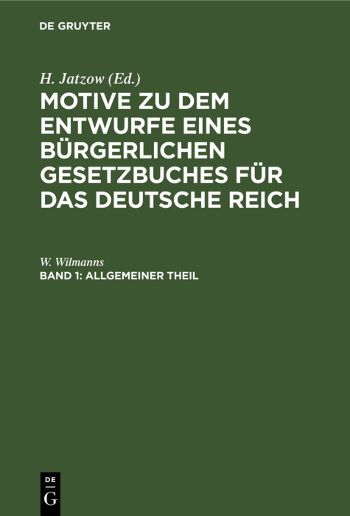 Allgemeiner Theil