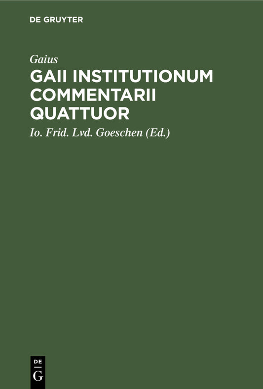 Gaii institutionum commentarii quattuor