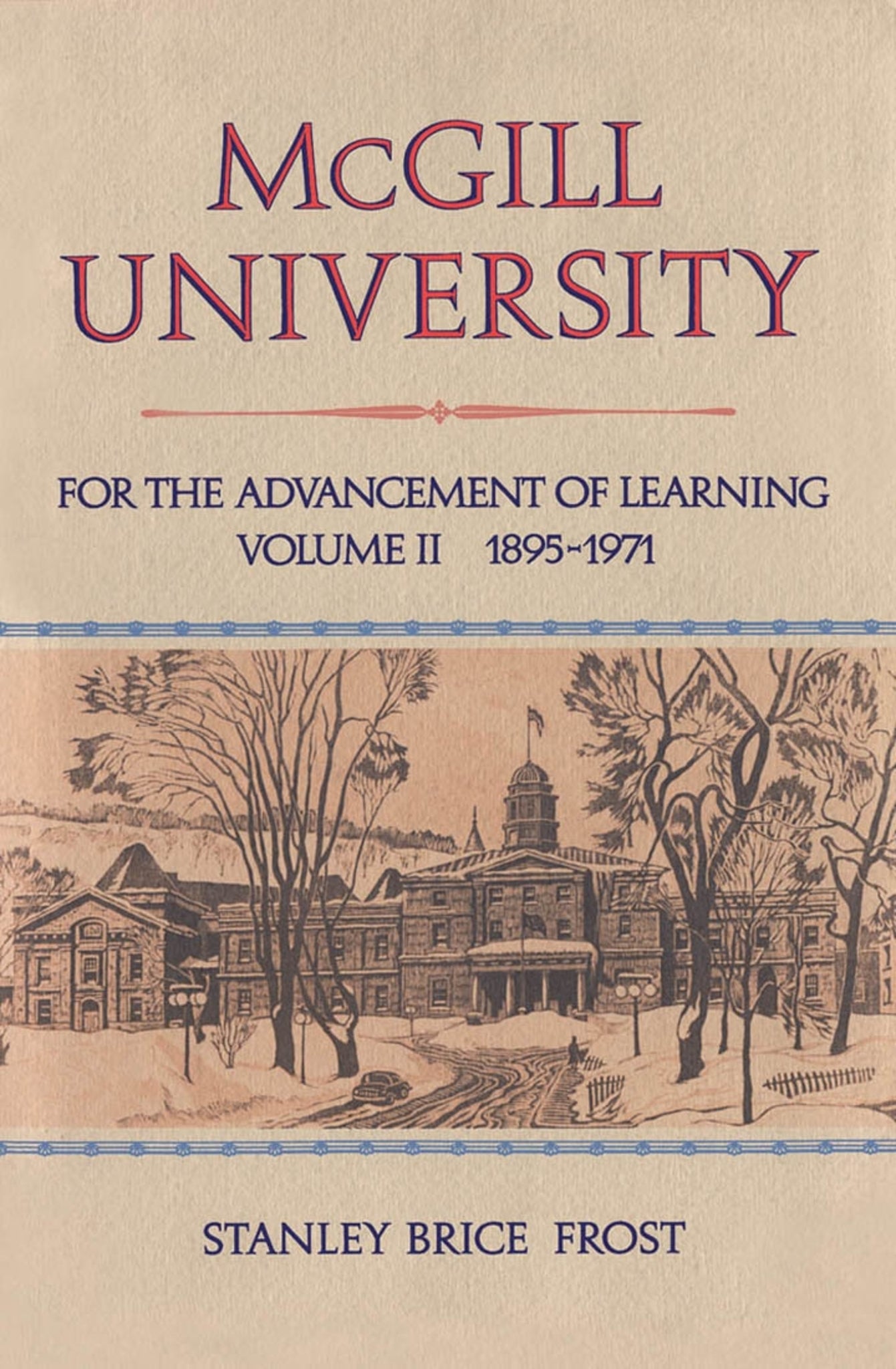 Cover image for McGill University, Vol. II ISBN 9780773504226